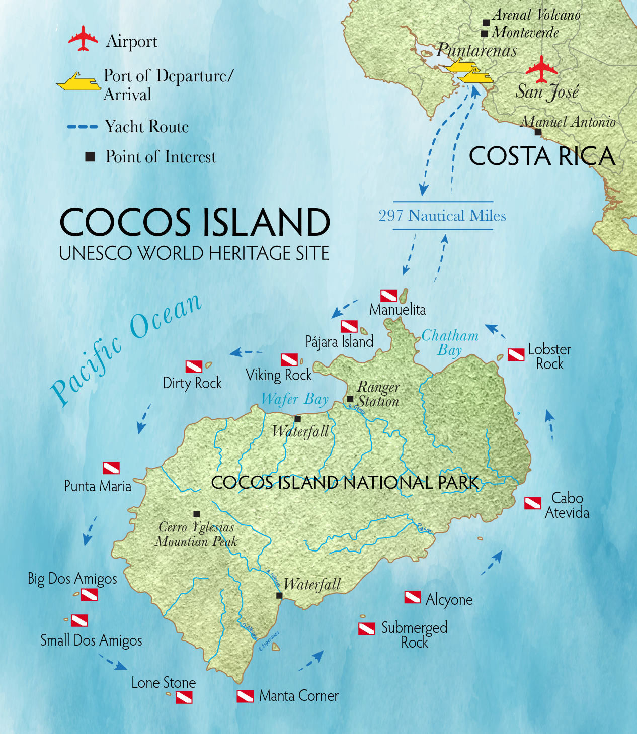 Cocos Island World Map